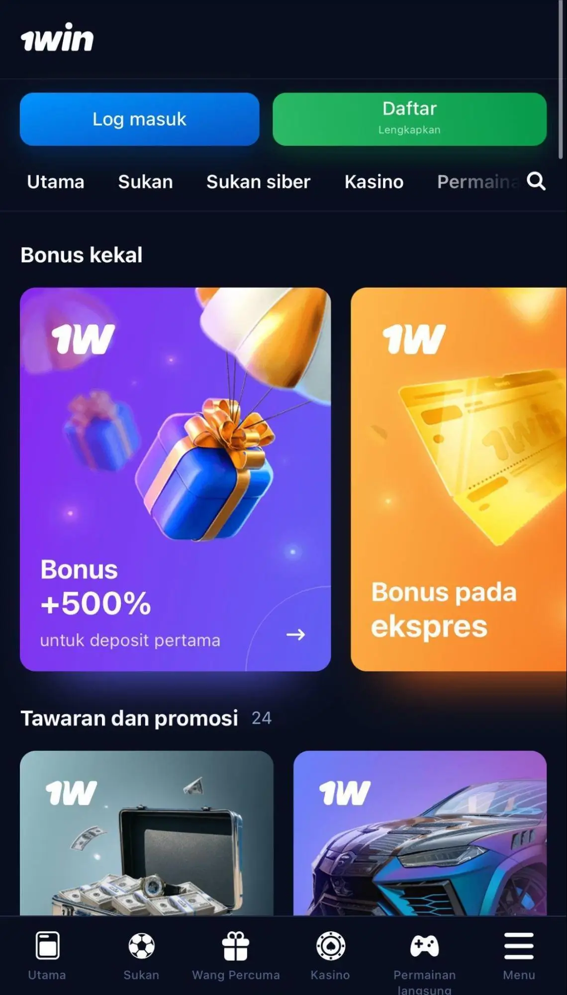 Sistem bonus 1win
