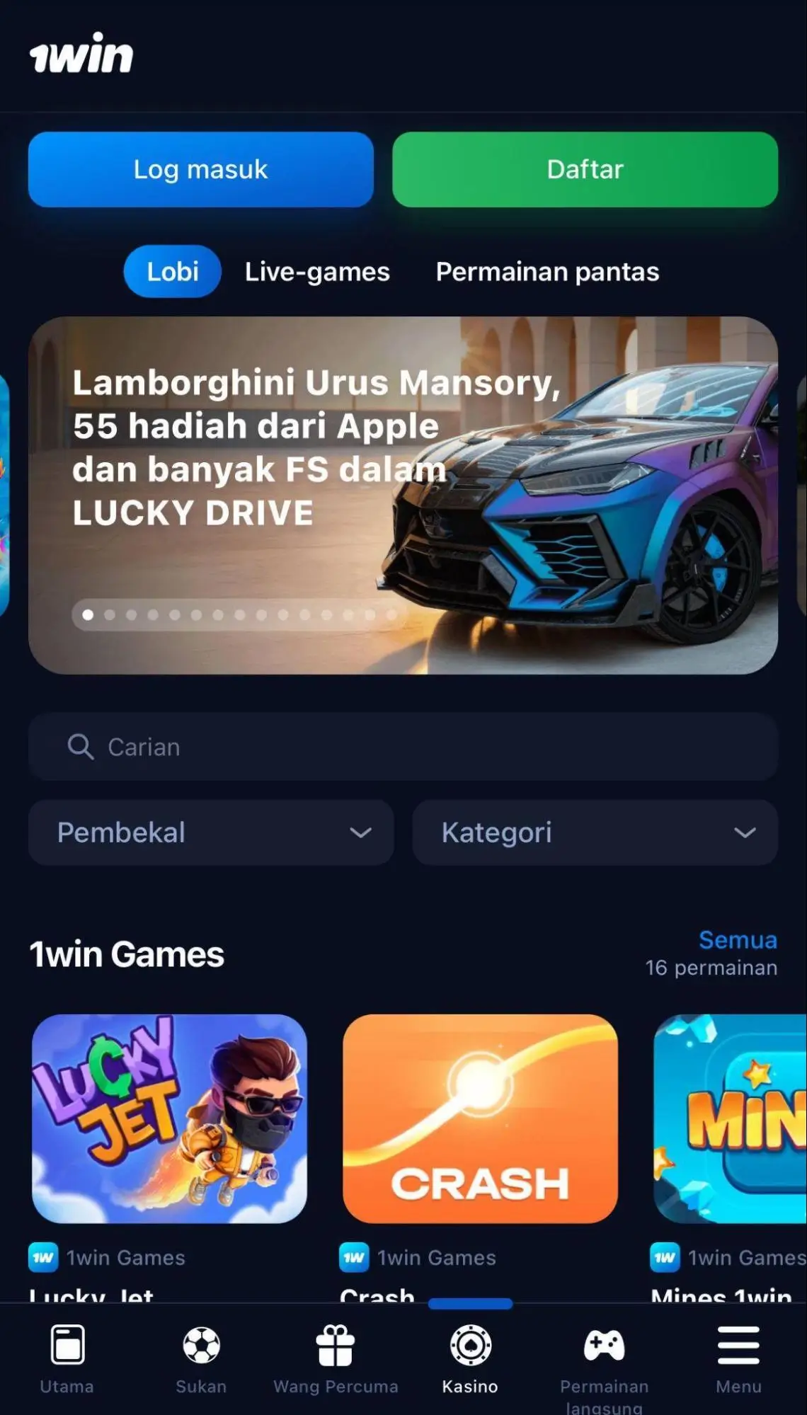 Apl Kasino 1win: Panduan APK iOS & Android