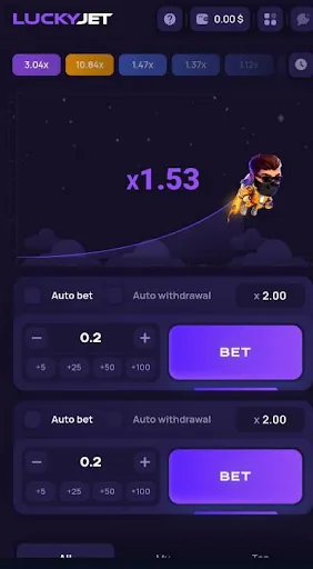 1win Lucky Jet on mobile